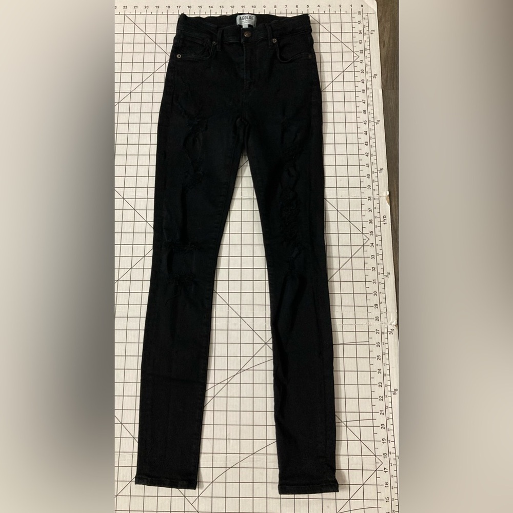 Agolde Women’s Size 25 Black High Rise Skinny Jeans